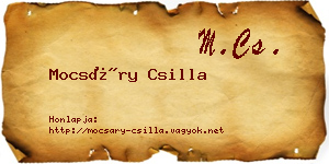 Mocsáry Csilla névjegykártya