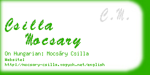csilla mocsary business card